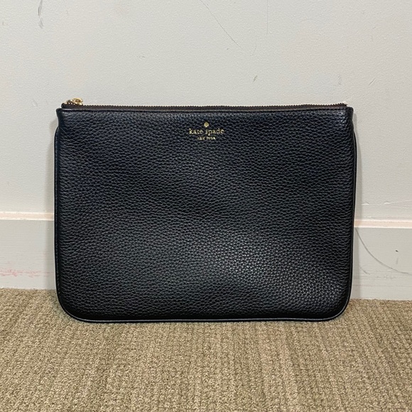 kate spade Handbags - Kate Spade Black Flat Clutch